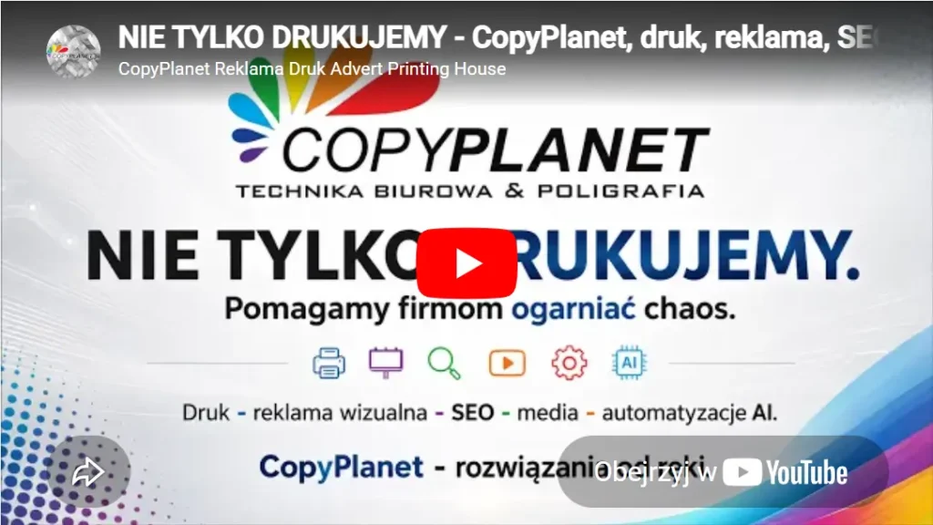 Obejrzyj film CopyPlanet o usługach druku, ksero i skanowania w Warszawie